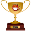 Top Award for Crazy Level (Minimum Taps)
